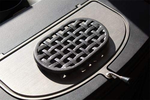 Minuteman International TWI-04 Cast Iron Oval Lattice Trivet,Black thumb #3