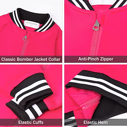 Image of LittleSpring Boys Girls Varsity Baseball Jacket Zip Up Bomber Jacket Thin 2-10Years