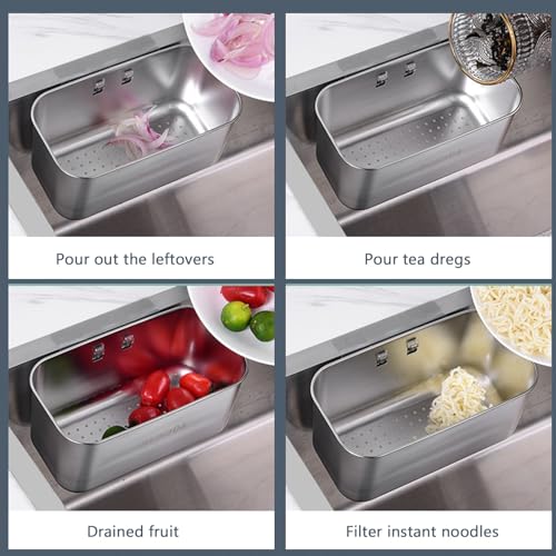 Filtro colador para desagüe de fregadero de cocina en acero inoxidable miniatura 7