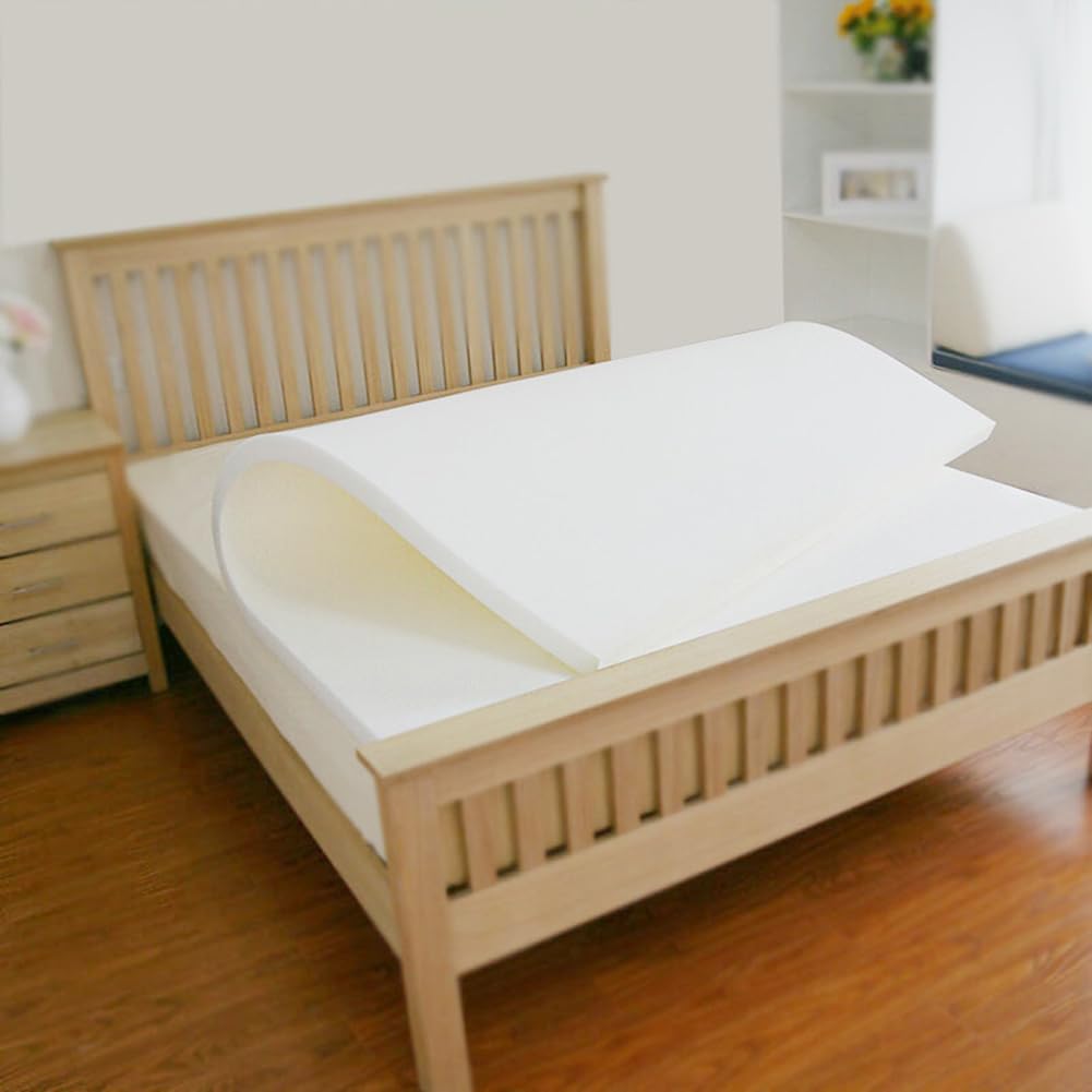Coprimaterasso in schiuma ad alta densità, spessore 8 cm, ricambio per materasso a castello camper, ideale per letto singolo/matrimoniale