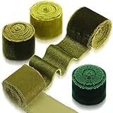 Ampliamente aplicado: las cintas de terciopelo deshilachado pueden ser buenos suministros para hacer coronas de cintas, decorar tarjetas, hacer álbumes de recortes, guirnaldas de flores de boda, invitaciones, lazos de cinta, cintas para el cabello, decoraciones para el hogar y muchos otros adornos de bricolaje, para brindar un ambiente alegre.