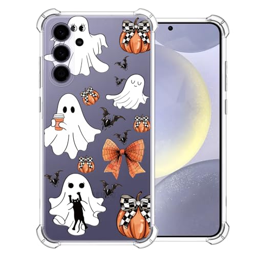 Coque Halloween Samsung S24 transparente, le cadeau d'automne parfait pour enfants