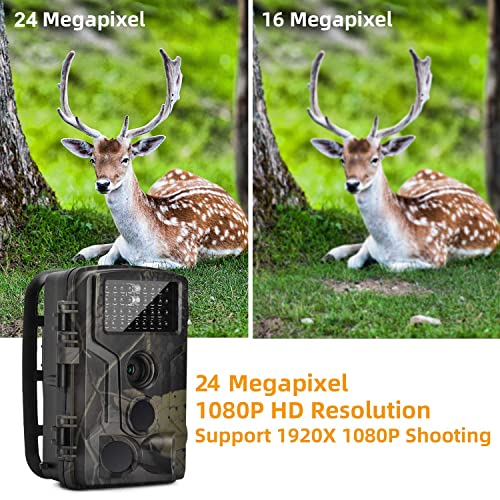 TCNEWCL Trail Camera 20MP 1080P HD Waterdicht, Wildlife Hunting Scouting Game Camera met 42Pcs IR LED Infrarood Night Vision Tot 80FT/25M, Surveillance Camera Brede Hoek 120° Detectie - Image 4