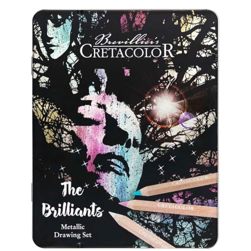 Image of CRETACOLOR The Brilliants 12 Coloured Pencils Metallic, 290 98