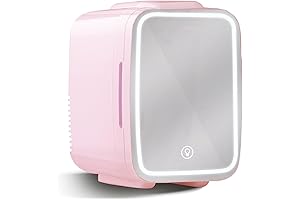 Compact Skincare Sanctuary: Mini Fridge with Mirror