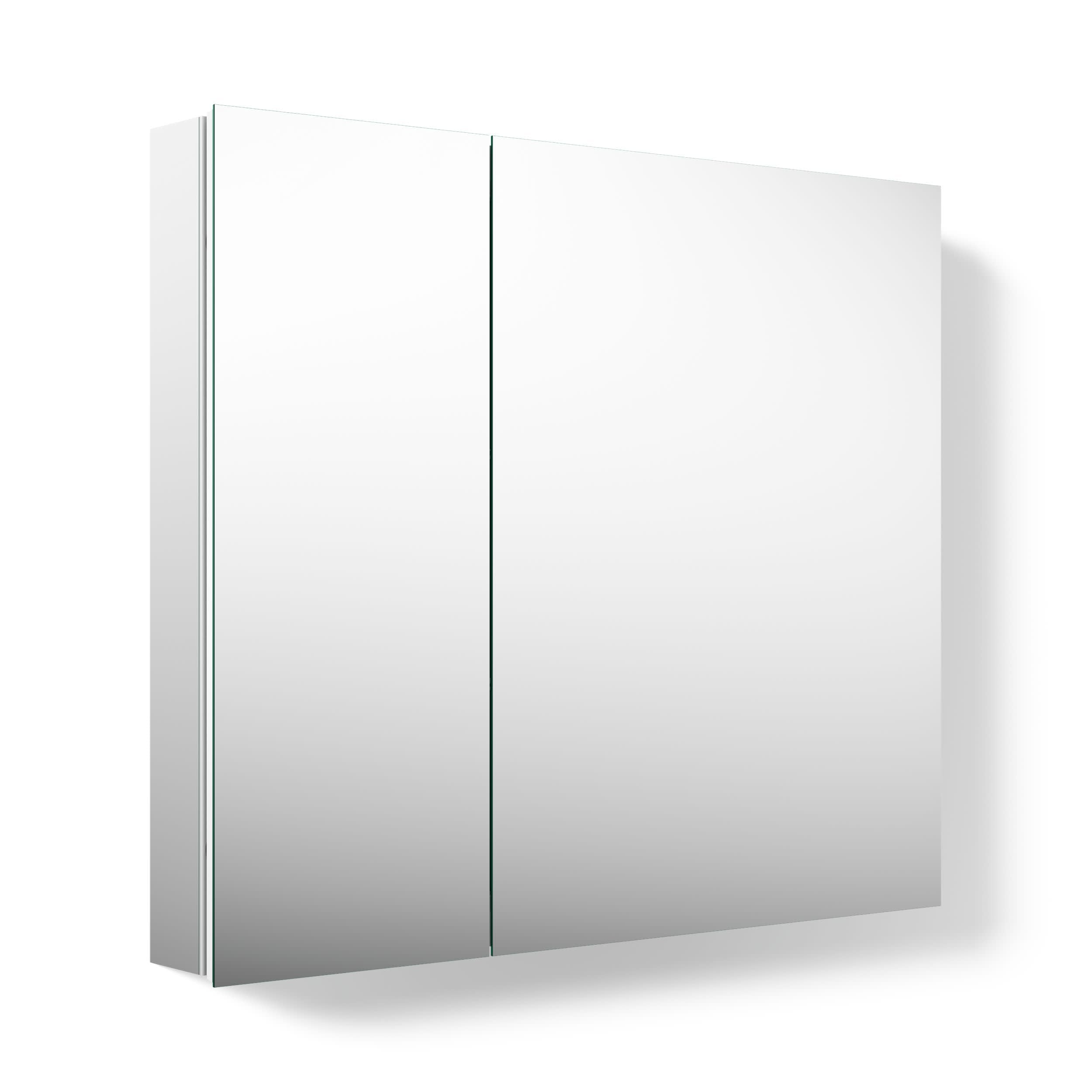 KOHLER Embark Slim Armoire à Pharmacie rectangulaire à Deux Portes en Aluminium 76,2 x 66 cm