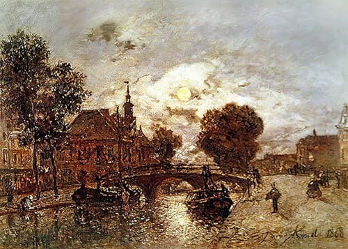 Toile Johan Barthold Jongkind Vue de La Haye - Habillez vos grands murs vides avec art
