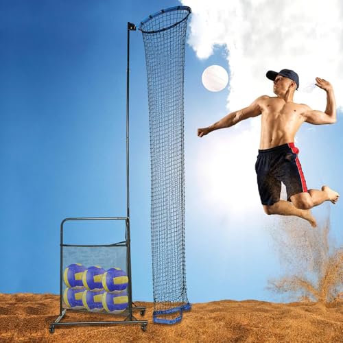 FTUREPAC Volleyball Setter Trainer Net, Adjustable Height and Angle Volleyball Practice Equipment, Iron Volleyball Setting Trainer Setter, Perfect for Serving, Spiking and Setting Training