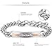 Jstyle Stainless Steel Bracelets for Men Women Couple Bracelets Set CZ Curb Link Adjustable 7-9 Inch