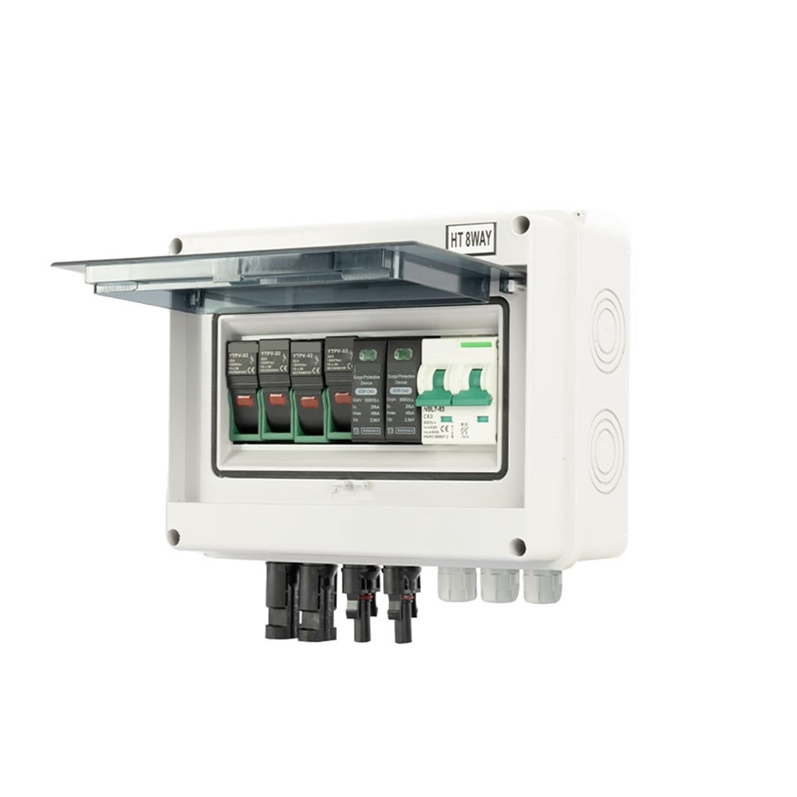 RWRAPS Scatola combinatrice DC Impermeabile for Esterni 2 Stringhe 2 ingressi 1 Uscita 600 V IP65 PV Protezione Contro Le sovratensioni solari