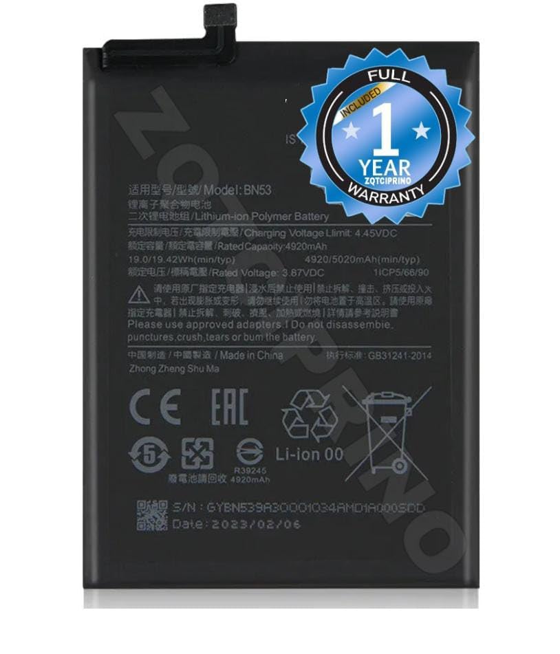 Image of Original BN53 Battery for Redmi Note 9 pro M2003J6B2G Battery with 1 Year Warranty ****(CC44)