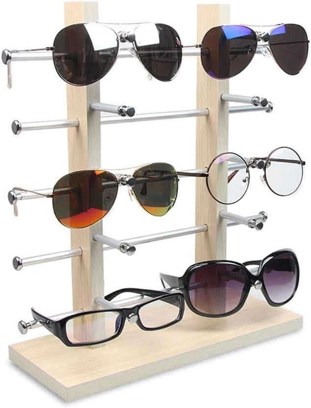 Glasses Frame Double Row Glasses Display Stand Multifunctional Display Stand Creative Sunglasses Frame Home Decoration Display Stand (Color : Type A-can Put 8) (Type A)