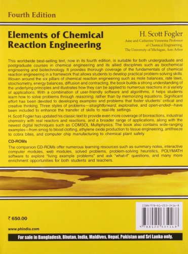 Elements of Chemical Reaction Engineering. Fourth