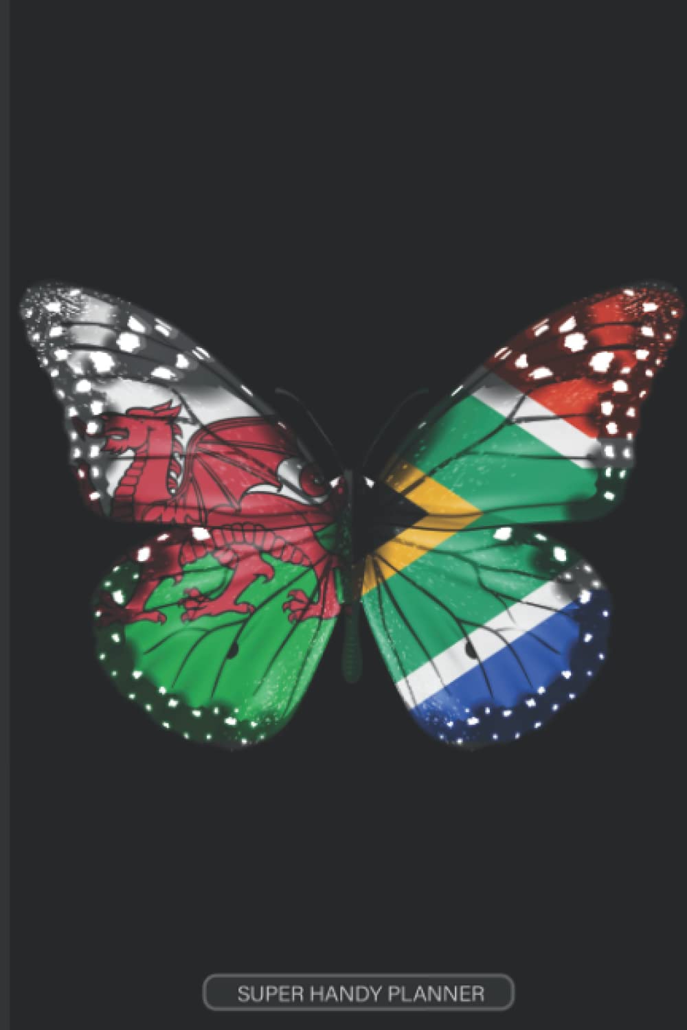 Planner: Welsh South African Flag Combined Butterfly Flags Of Wales South Africa
