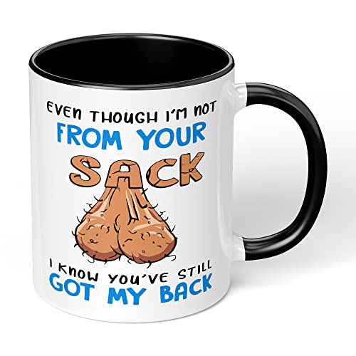 Print Maniacs Fathers Day Mug Gift Stepdad Christmas Birthday Dad Not from Your Humor Funny (Blue Text/Black Fill)