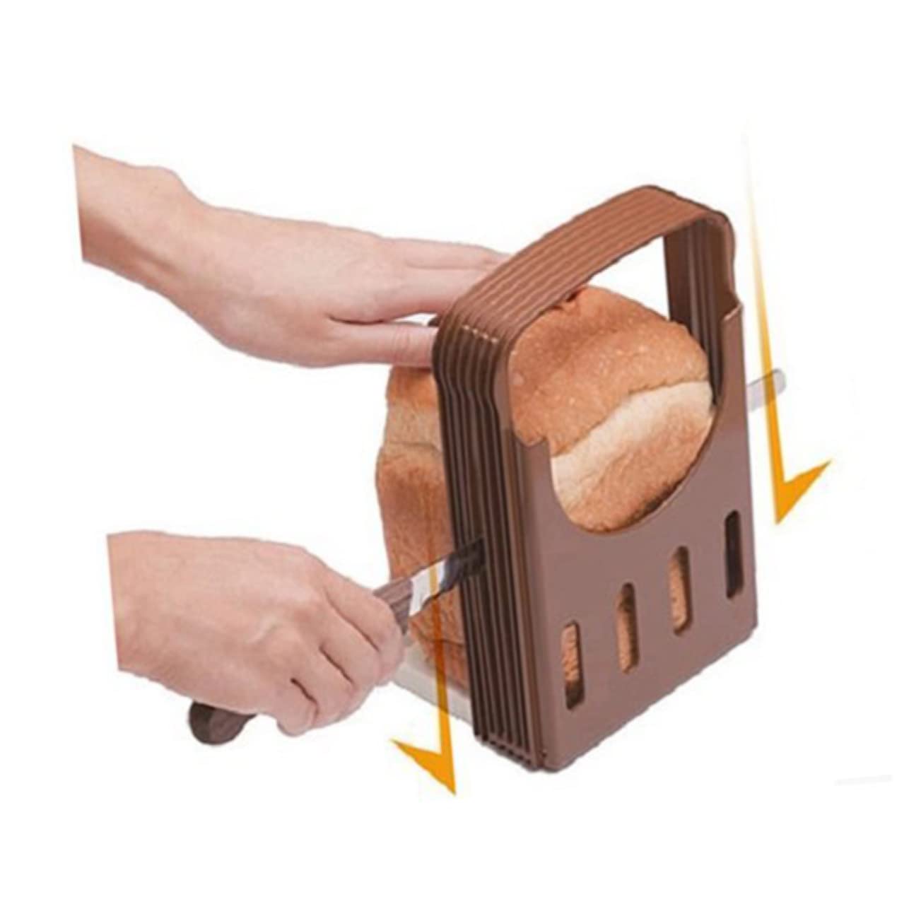 Mikinona Bread Knife Slicing Guide Loaf Slicer Abs Plastic 4 Thickness Settings