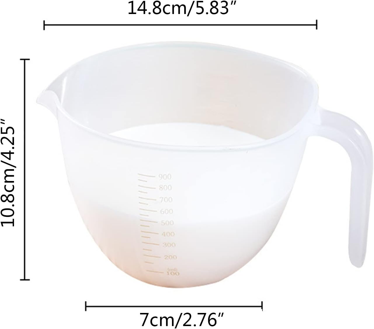 Large Capacity Measuring Cup Beating Eggs Bowls Egg Liquid Filtering Egg Tool Baking Bowl Mixing Bowl for Kitchen Baking Cups