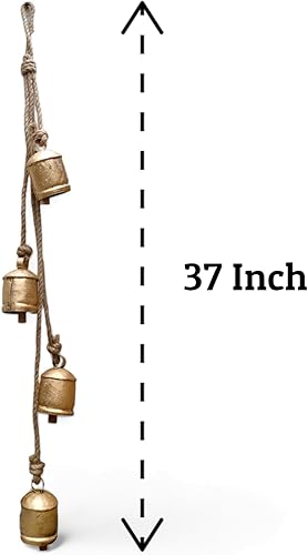 Miniatura 2 de Decoraciones de Navidad para interiores, guirnalda de Navidad para decoración del hogar de campanas de latón, campanas de puerta, campanilla de