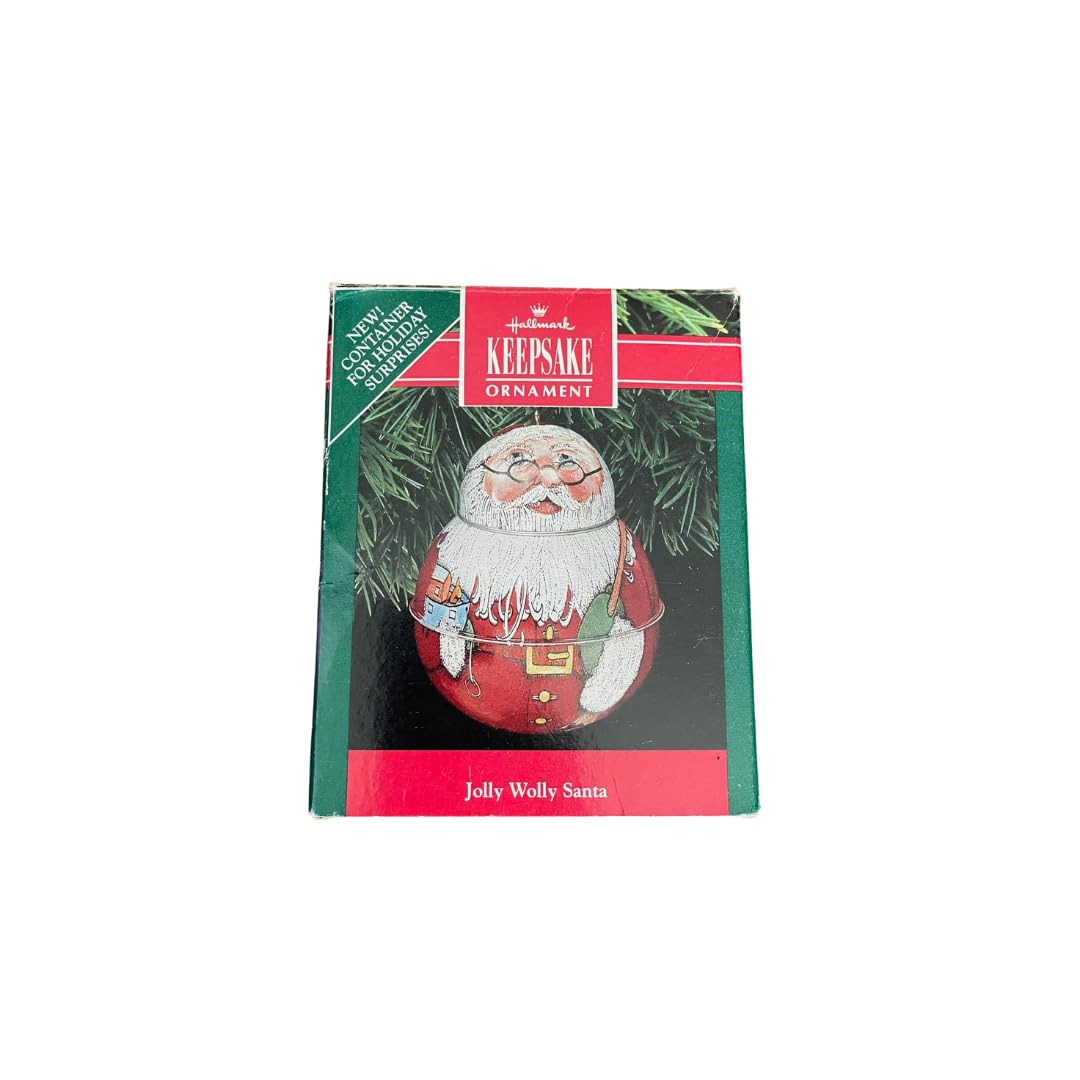 Jolly Wolly Santa Santa suspendu QX5419 ornement de collection 1991
