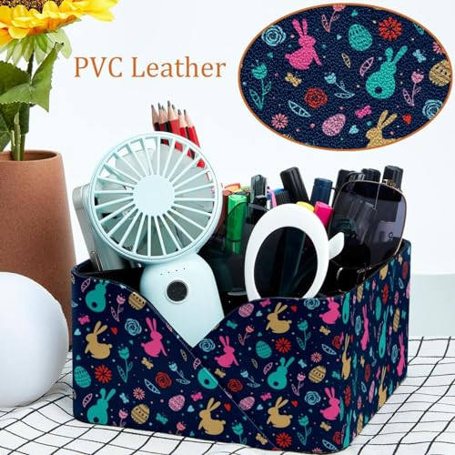 Porte-stylo rectangulaire Pâques grand compartiment maquillage