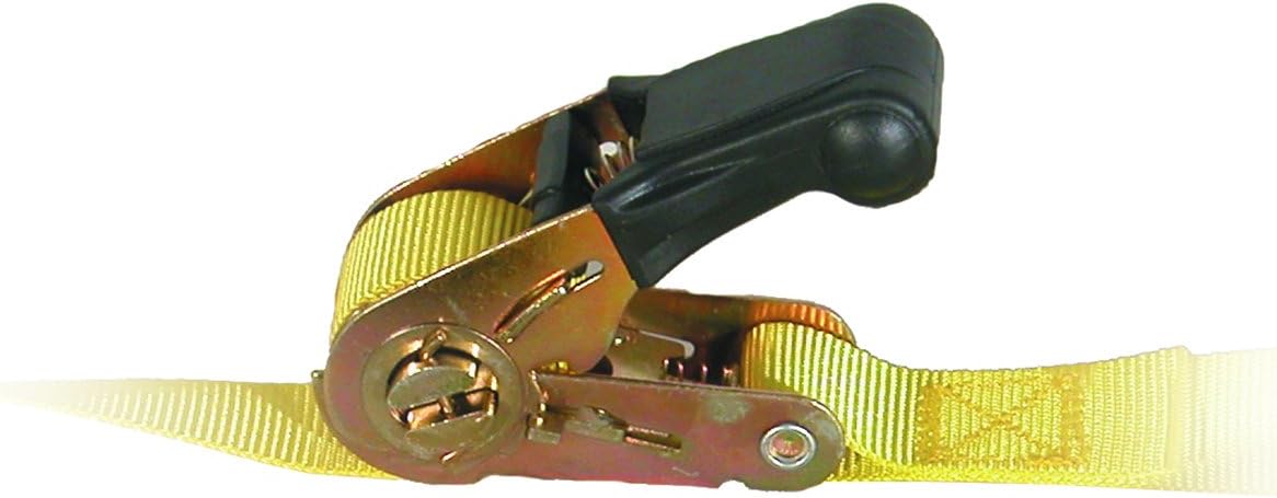 Buyers Products RTD211218 Ratchet Tie Down Straps, 600 lb. Working Load, 12 Foot, 2 Pack, Secure Cargo, Yellow