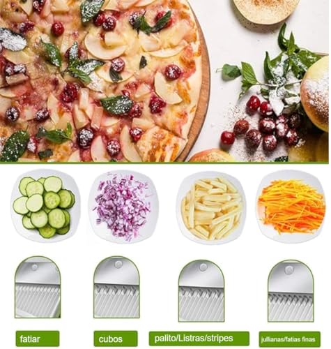 Fatiador Mandolin Ajustavel Multifuncional Food Chopper Mandoline Slicer Cortador e Fatiador de Verd
