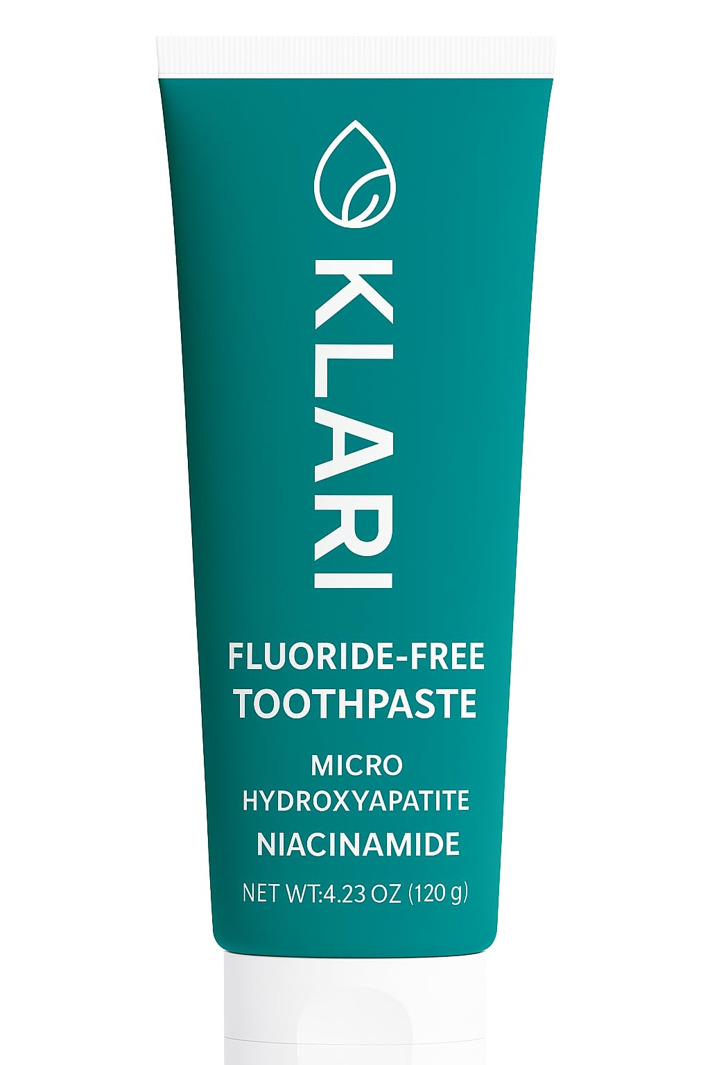KLARI Fluoride-Free Toothpaste with 7.5% Micro-Hydroxyapatite & 1% Niacinamide | Clean Mint | Gentle for Sensitive Teeth | SLS-Free, Paraben-Free |