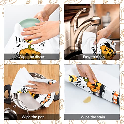 Nialnant Halloween Dish Towels For Kitchen, Halloween Pumkin Kitchen Towels And Dishcloths Sets, Housewarming Gifts For New Home - 16 X 23.6 Inch #TOP3