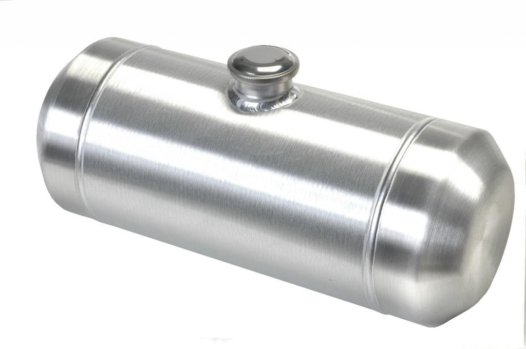 8 Inches X 12 - Spun Aluminum Fuel Tank Center Fill 2.5 Gallons Small Round Aluminum Rat Rod Tank
