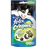  Felix Aperitivo para Gatos Crispies con proteínas, vitaminas y ácidos grasos Omega 6, 8 Unidades (8 x 45 g)