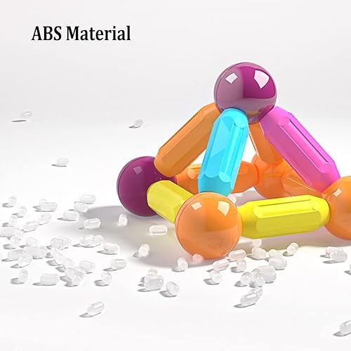 Miniatura 6 de Juego de bolas y varillas magnéticas, juego de 46 palos de construcción magnéticos, juegos educativos de aprendizaje STEM, regalos para niños de 3 a