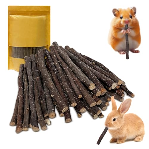 QHZHANG Apple Sticks 300g(0.7LB) Small Animals Wooden Pet Chew Treats Toys for Guinea Pigs Hamsters Rabbits Chinchillas Squirrels Small Animal Molar Wood Treats Toys