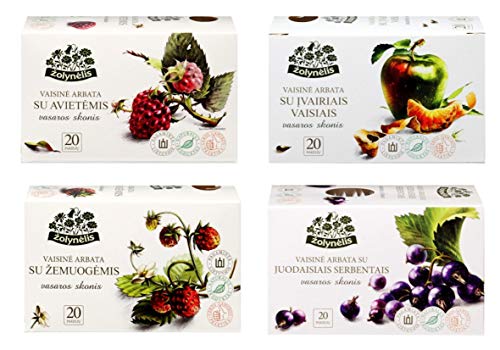 Zolynelis FRUIT Tea Selection with Organic Fruit Flavors – 80 Envelopes –