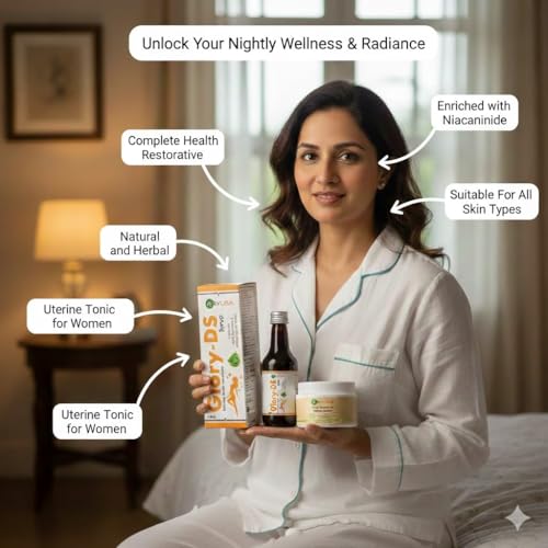 Image of Age Miracle Night Cream with Glory-DS Herbal Syrup, Anti-Aging, Skin Tightening, Licorice, Avocado, Almond and Olive Extracts, Cream, 300ml + 50g (Pack of 1)