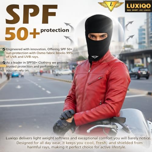 Image of Osmo Fibre Balaclava for Men & Women | Breathable & Odour-Resistant, SPF 50+ Sun Protection | Multi-Use Bike Riding Mask, Neck Scarf, Face Mask, Head Cover for Outdoor Sports