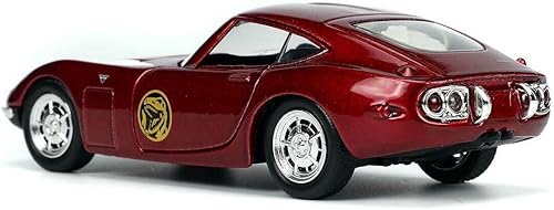 Miniatura 6 de Jada Toys Power Rangers 1:32 1967 Toyota 2000 GT - Coche fundido a presión y figura de 1.65 pulgadas Red Ranger, juguetes para K a partir de 8 años