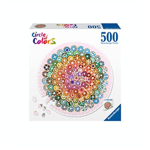 Ravensburger - Puzzle Circular Donuts, Colección Circle of colors, 500 Piezas, Puzzle Adultos