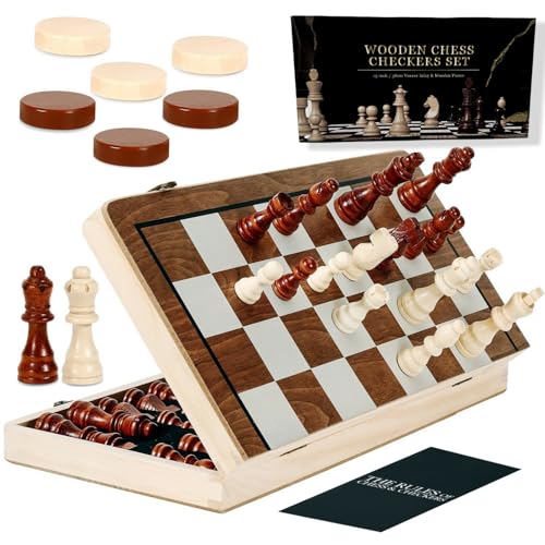 Set de Ajedrez Magnético Plegable de Madera 15" miniatura 1