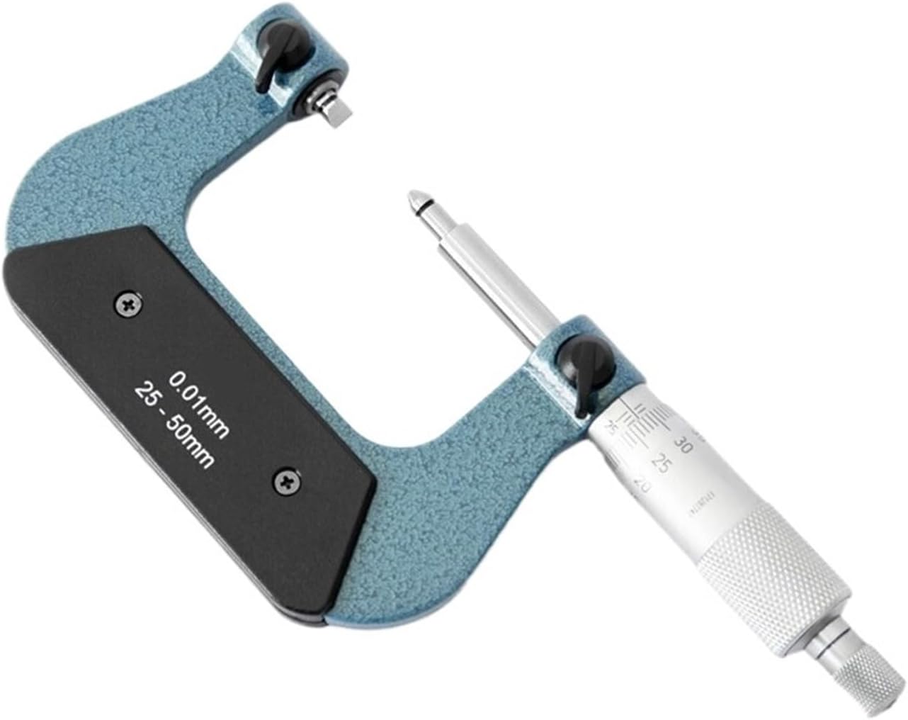 Micrometer Outside Thread Pitch Diameter Measure V Tips 0.4mm 1mm with Heads 0-25mm 100mm Tooth Shape Meshing Dental Angle 60°(50-75mm)