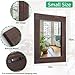 HLFMVWE Mirrors for Wall Rustic Wooden Frame Rectangle Mirror Vintage Hanging Mirror for Bedroom Bathroom Living Room Farmhouse Wall Decor Brown Small 16