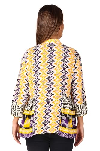 Image of BoheeWohee Casual Bohemian Top - Stylish 100% Rayon Top with Front Button Opening