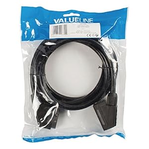 Valueline 2.00 m mannelijk naar vrouw SCART verlengkabel – zwart