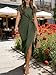 ANRABESS Womens Summer Maxi Dress Casual Crew Neck Tie Waist Split Wrinkle-Free Fit Long Fashion Vacation Dresses 2026 Spring Army Green Large