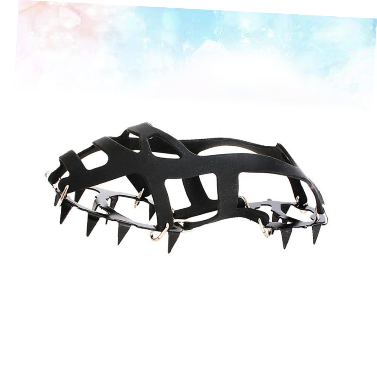 COSMEVIVI 1pair Outdoor Silicone Ice Climbing Spikes Tooth Non- Shoe for Ice and Snow Easy to Use Lightweight for Hiking Climbing and Activities Fits