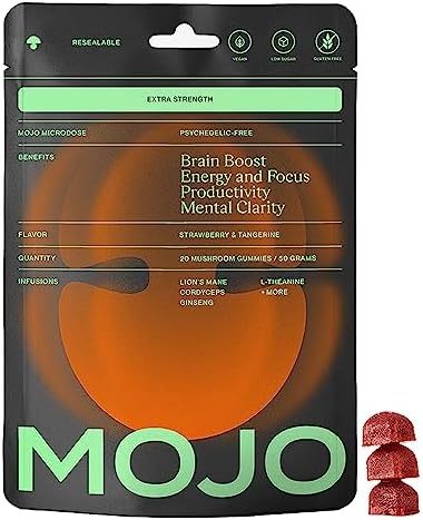 Mojo Strawberry Tangerine, With Lion’s Mane, Panax Ginseng, Ginge...