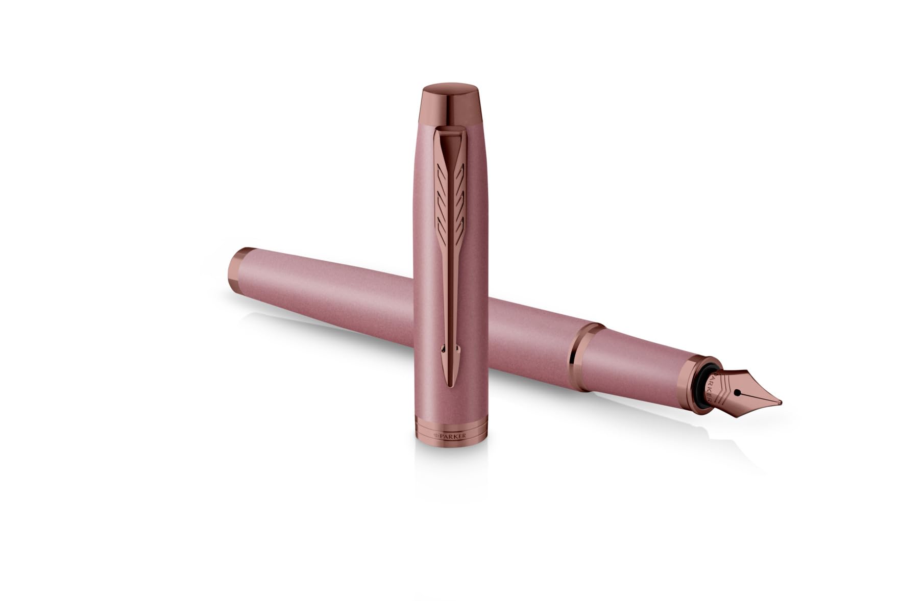 PARKER IM - Juego de bolígrafo y pluma estilográfica con grabado personalizado – Bolígrafo de lujo personalizado – The Finishing Touch Collection regalo para bodas, cumpleaños, oficina (malva)