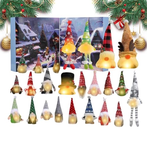 Calendrier de l'Avent 2024 avec nain lumineux pour illuminer vos soirées de Noël en famille