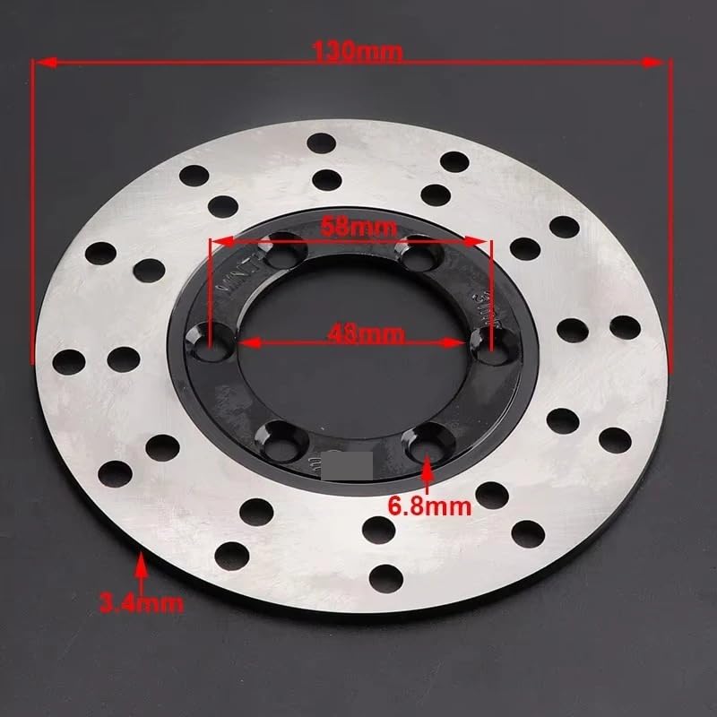 Disque de frein moto 130 mm en acier haute résistance durable - 2