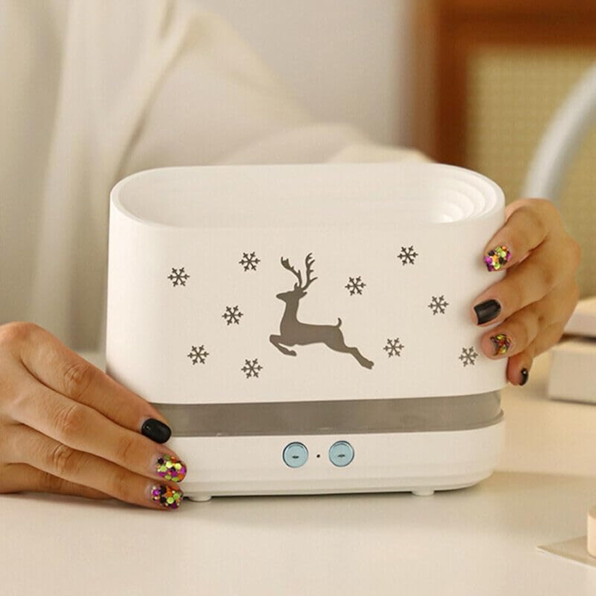 POPLEY Flame Diffuser Humidifier with Night Light