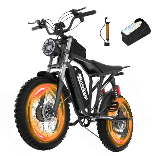 Electric Bike for Adults, 2000W/3000W Peak Electric Bicycle, 20 Inch Fat Tire 15.6AH/20AH Battery, 7 Speed Gear, Full LED Lighting System,E-Bike image 5
